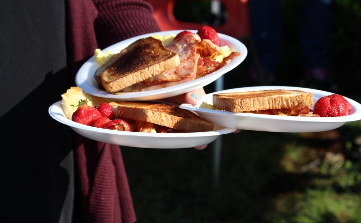Island Breakfast Plates Close Up
