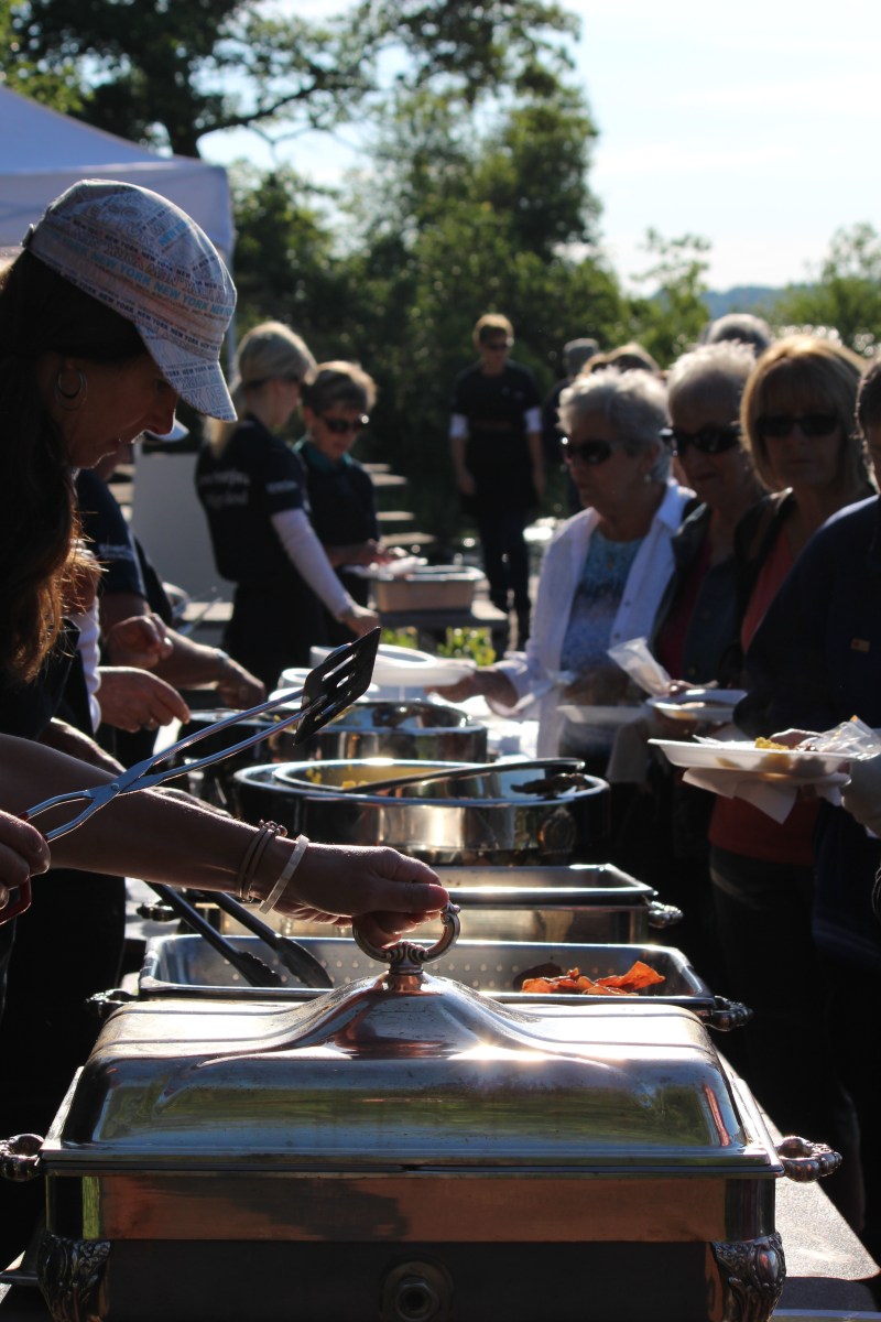 Serving Breakfast on Refugee Island