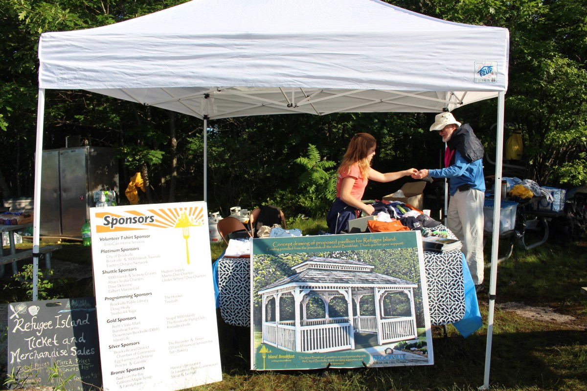 Merchandise Tent during Island Breakfast